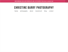 Tablet Screenshot of christinebarryphotography.com